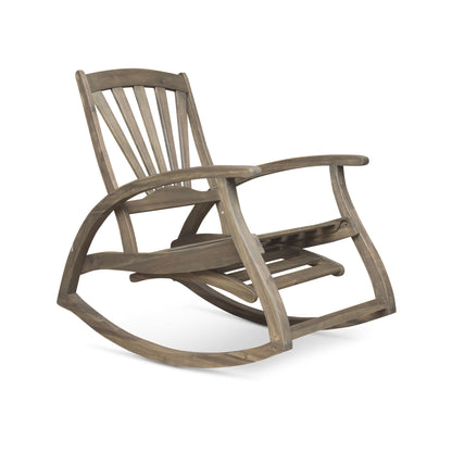 Outdoor Reclining Rocking Chair - Gray