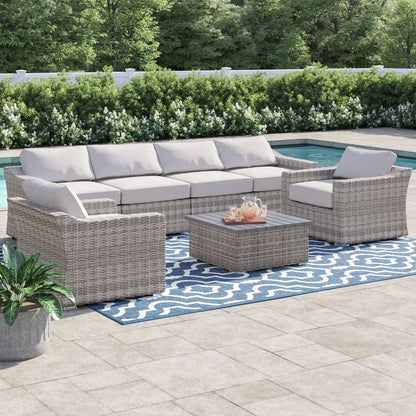 Stylish Sofa Seating Group With Cushions Perfect For Outdoor Gatherings