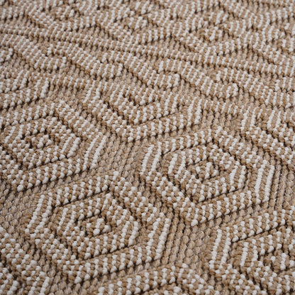 Guros - 8' X 10' Geometric Indoor / Outdoor Area Rug - Mocha