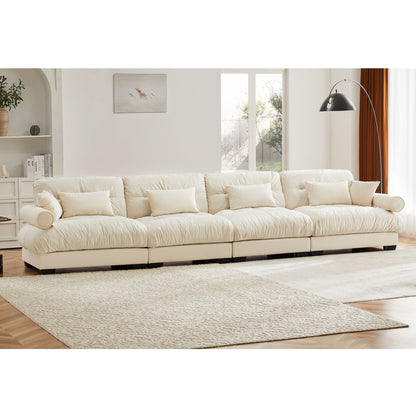 Super Comfort Oversized Modular Velvet Sectional Sofa, Deep Seat Convertible L Shaped Couch