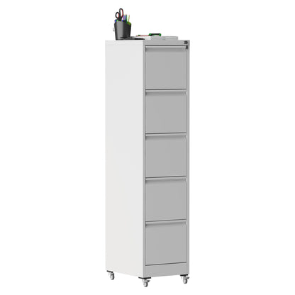 Drawer Metal Locking Vertical File Cabinet With Wheels Heavy Duty Lockable Storage
