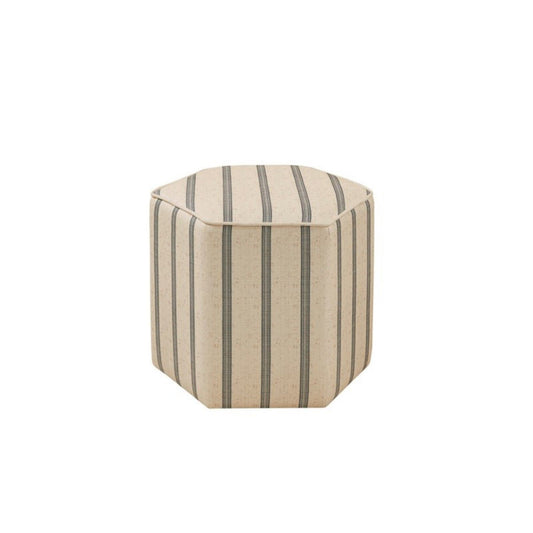 Accent Ottoman Printed Stripe