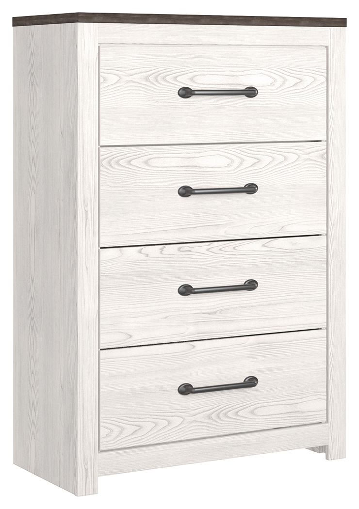 Gerridan - Four Drawer Chest - White / Gray