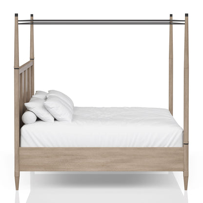 Queen Canopy Bed - Sand
