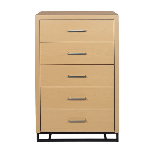 Borah - Contemporary Wood 5 Drawer Dresser - Natural