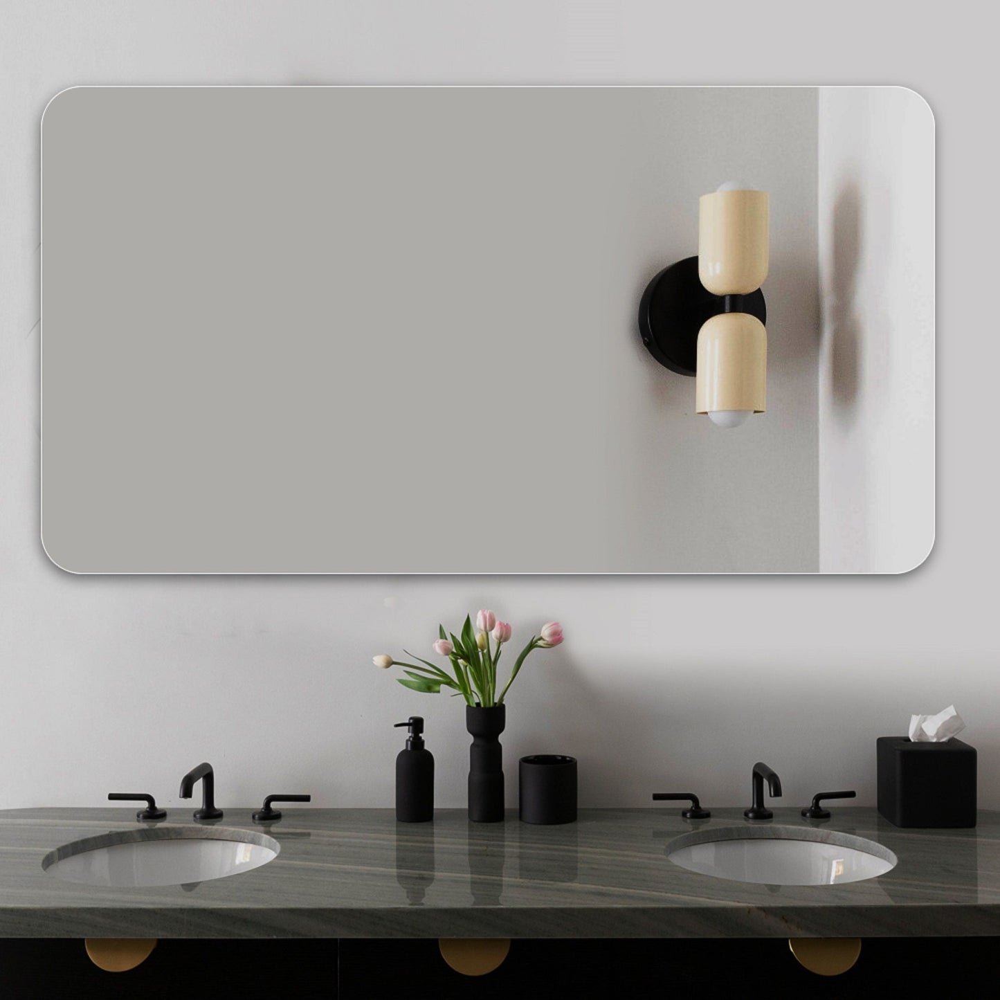 Bathroom Vanity Mirror, Wall-Mounted Mirror For Bathroom Anti-Fog, Waterproof