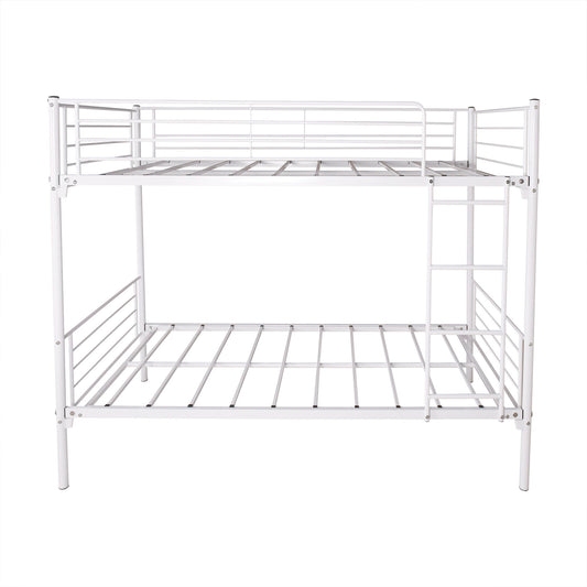 Space Saving Bunk Bed With Metal Frame And Ladder