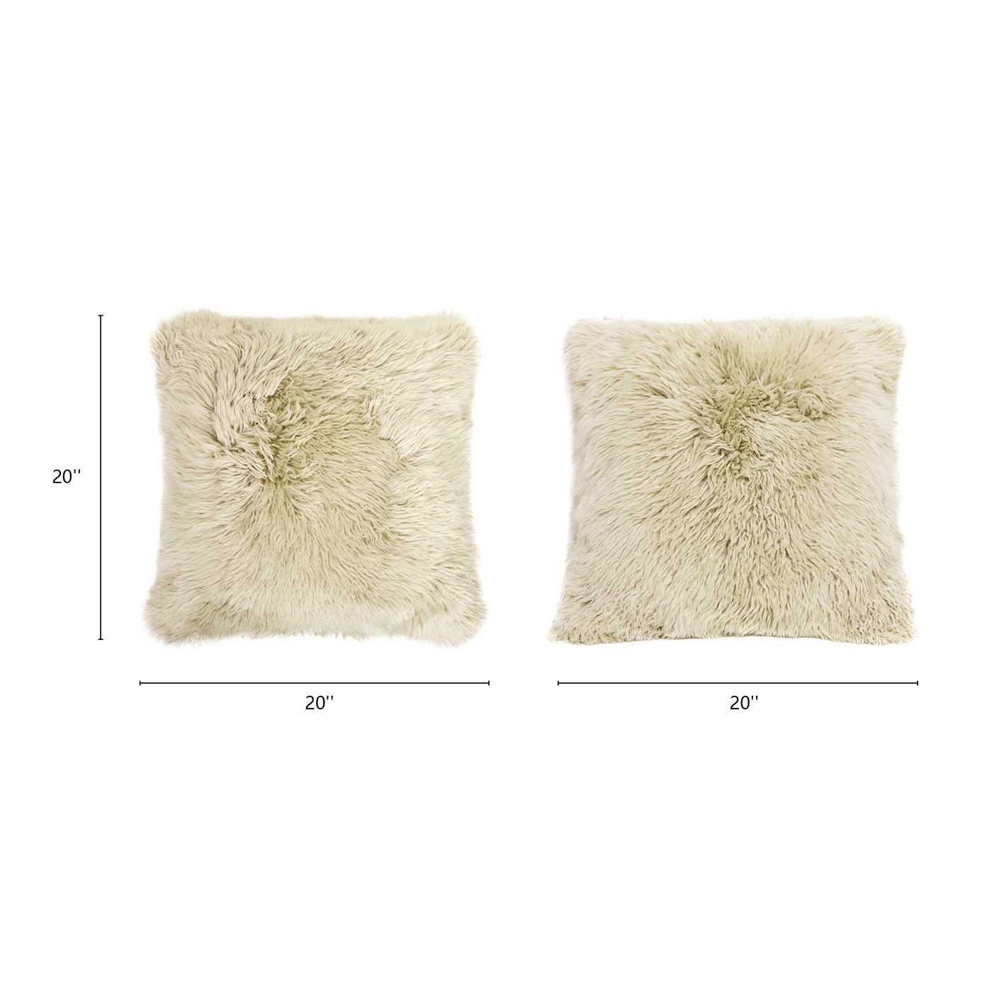 Astrid - Square New Zealand Sheepskin Accent Throw Pillow Cover With Feather Insert - Taupe / Natural