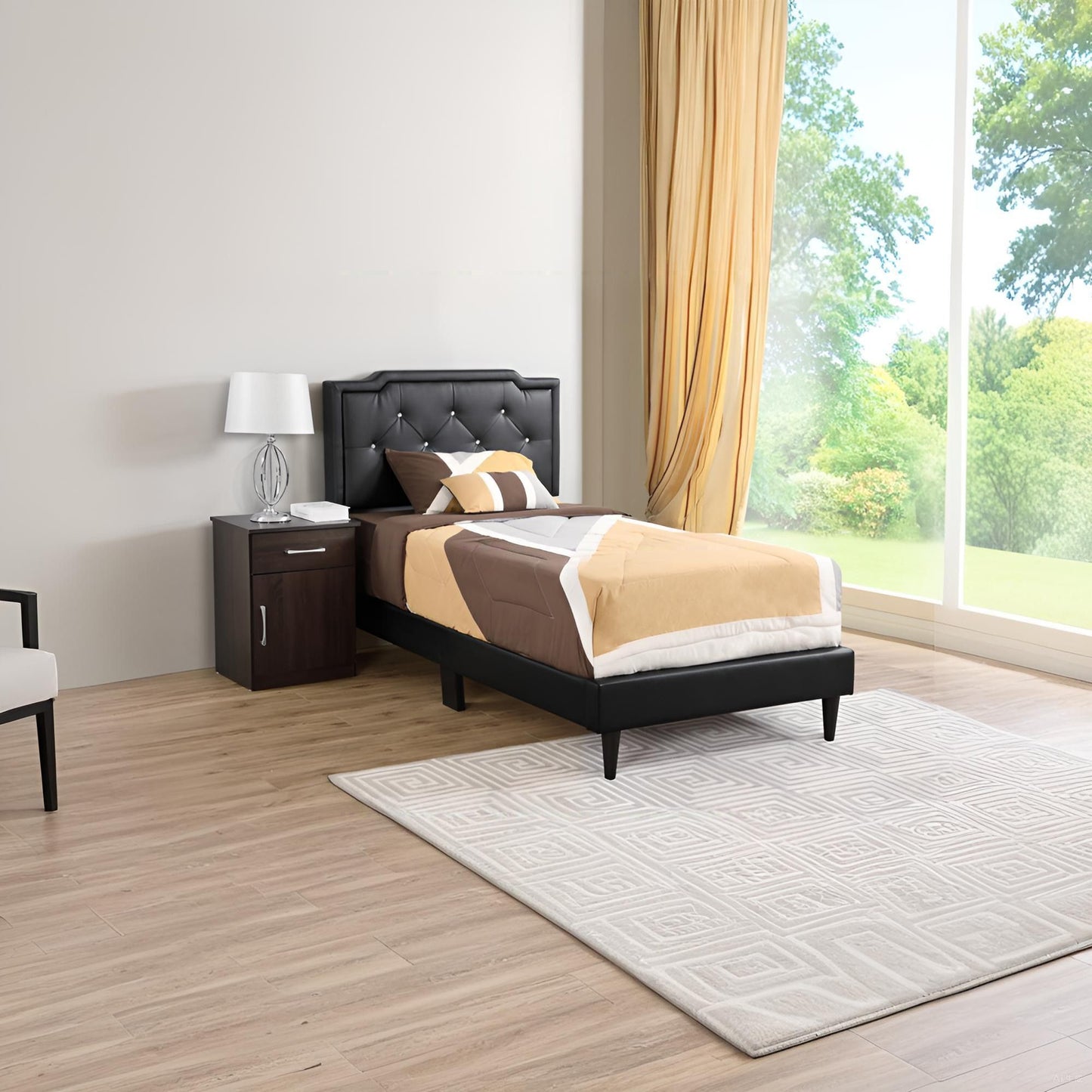 Button Tufted Bed Charming For Cozy Spaces