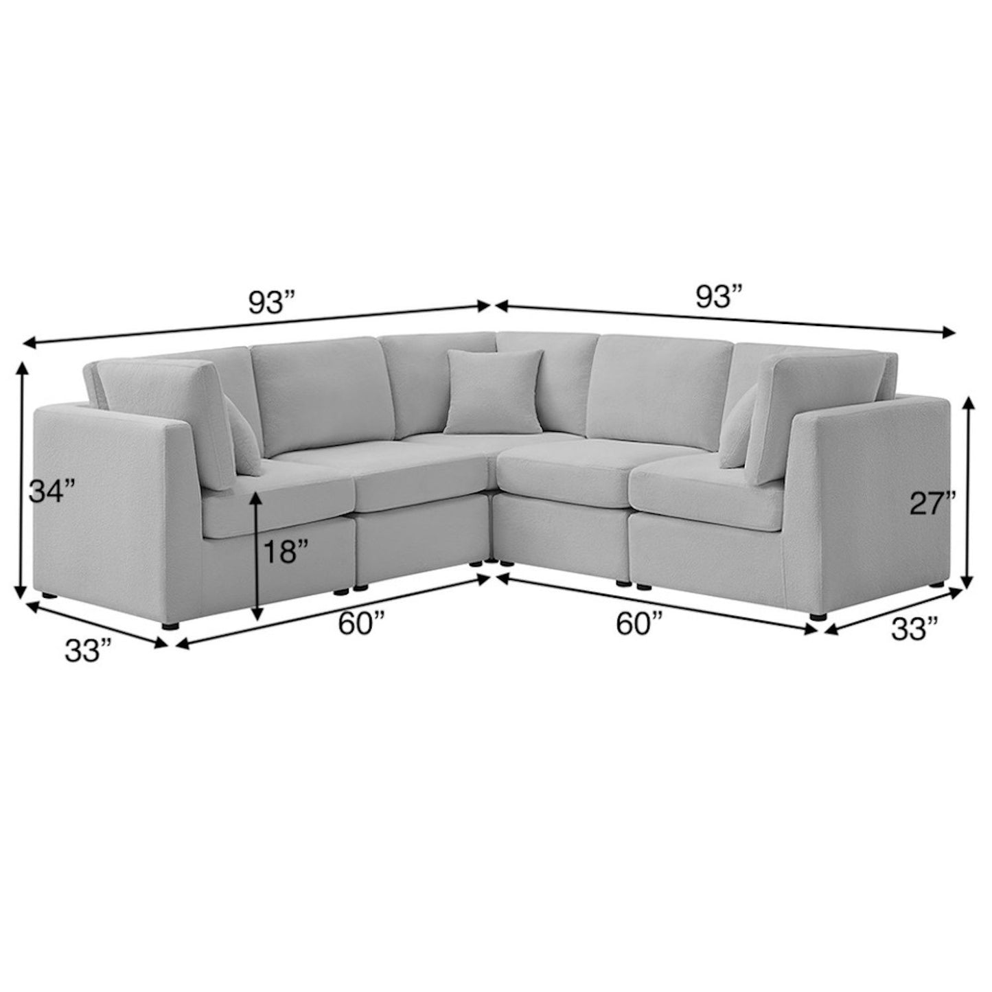 Chauncy - 5 Piece Sectional