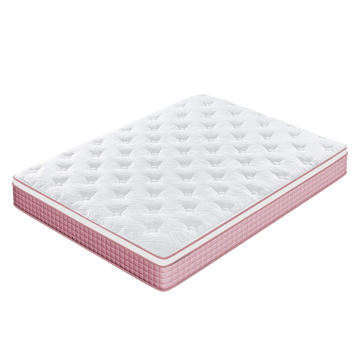 12" Hybrid Mattress With Individual Pocket Spring, Comortable Memory Foam