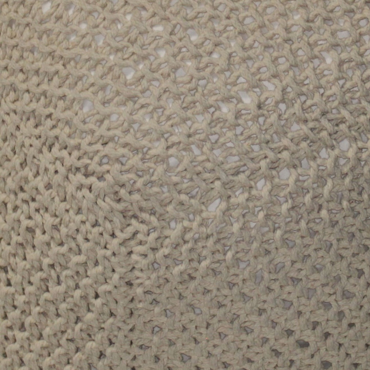 Semi Rounded Pouf, Cable Knitted, Perfect Seating