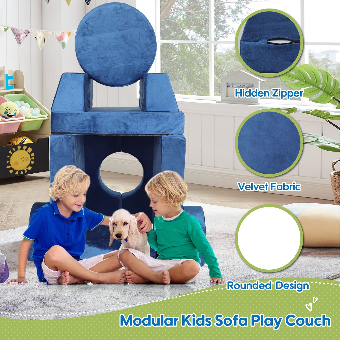 Kids Sofa Modular Play Couch, Child Sectional Sofa To Boost Creativity