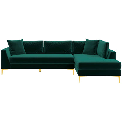 Mano - Right Facing L-Shaped Sectional Sofa - Green