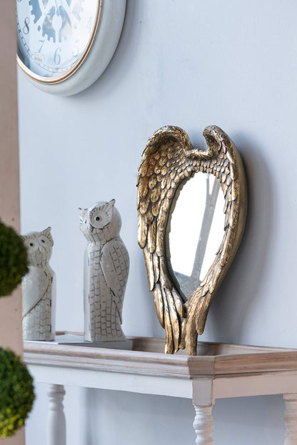 Wing Accent Mirror, Wall Mirror For Living Room - Gold