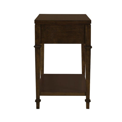 Kenna - Nightstand With Storage - Dark Coffee