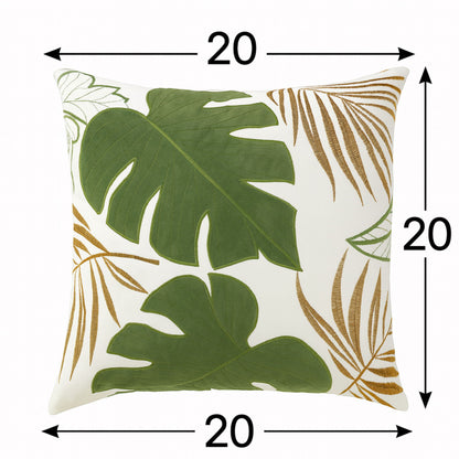 Autumn Vibes Leaf Accent Pillow