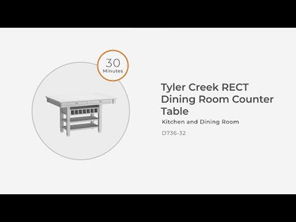 Tyler Creek - Rectangular Dining Room Counter Table - Black / Gray